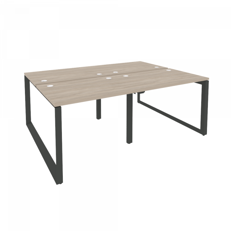 Onix Рабочая станция на О-образном м/к O.MO-D.RS-4.1.7 Дуб Аттик/Металл Антрацит 1960*1475*750