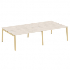 Onix Wood Рабочая станция OW.D.RS-4.4.8 Денвер Светлый/Дуб Светлый/Металл Белый 3160*1635*750