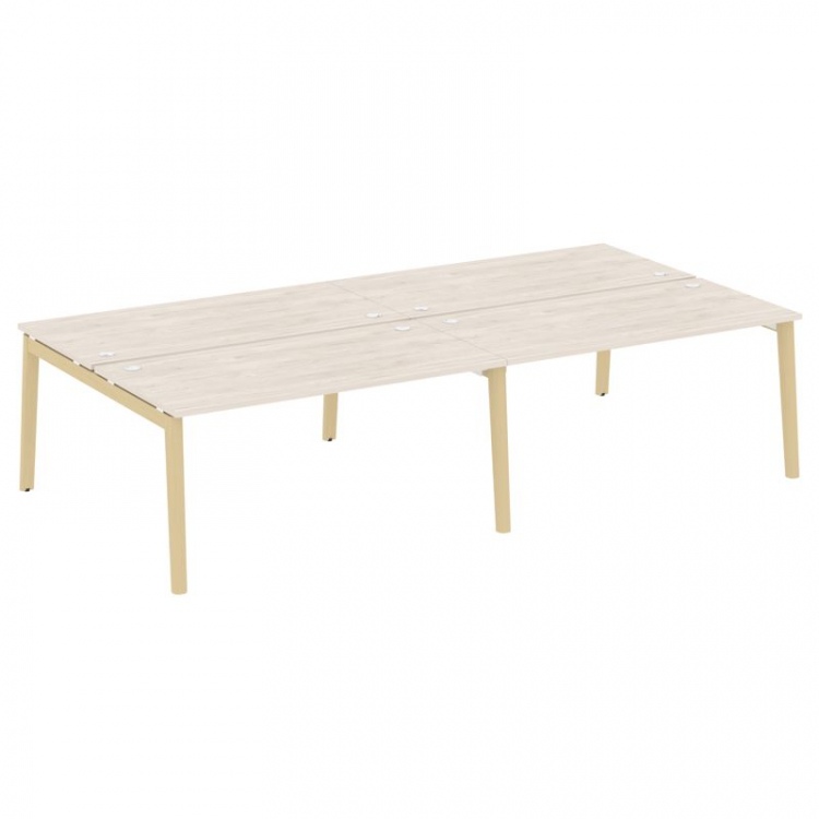 Onix Wood Рабочая станция OW.D.RS-4.4.8 Денвер Светлый/Дуб Светлый/Металл Белый 3160*1635*750