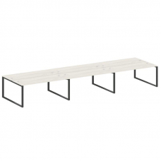 Metal System Рабочая станция на 6 мест на О-образном м/к БО.СМ-6.5 Дуб Наварра/Металл Антрацит 5400*