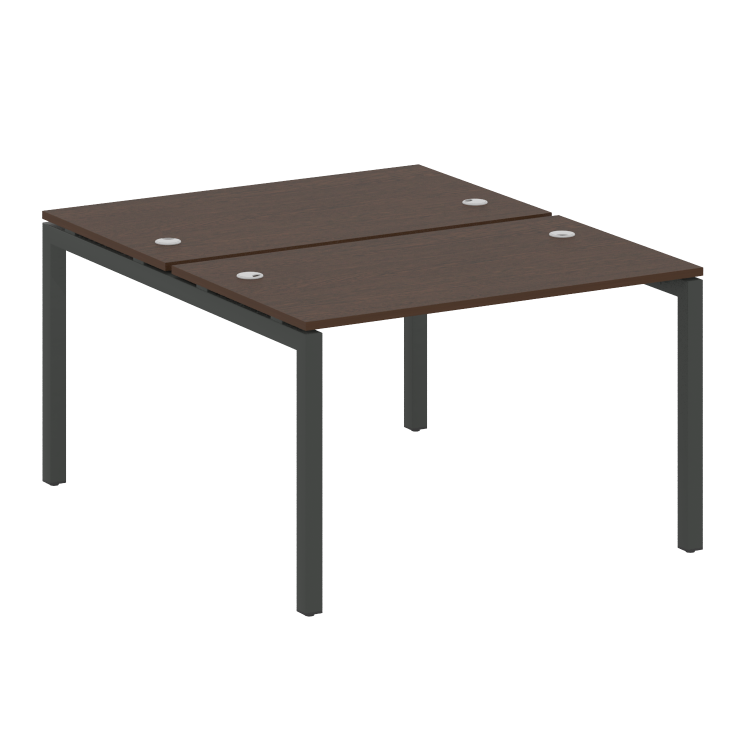 Metal System Quattro Рабочая станция на П-образном м/к 50БП.РАС-СП-2.2 Венге Цаво/Металл Антрацит 12