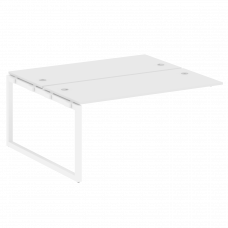 Metal System Quattro Проходной элемент рабочей станции на О-образном м/к 50БО.ПРС-СП-2.4 Белый/Метал