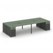 Concept Рабочая станция 4 места с 2 опорными тумбами CN.DRS-432 A Кобо/Антрацит/Металл Антрацит 4000