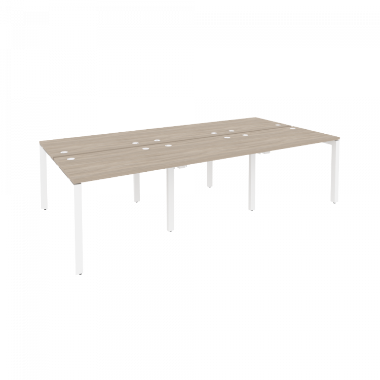 Onix Рабочая станция на П-образном м/к O.MP-D.RS-6.1.7 Дуб Аттик/Металл Белый 2940*1475*750