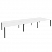 Onix Рабочая станция на П-образном м/к O.MP-D.RS-6.4.8 Белый Бриллиант/Металл Антрацит 4740*1635*750