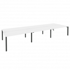 Onix Рабочая станция на П-образном м/к O.MP-D.RS-6.4.8 Белый Бриллиант/Металл Антрацит 4740*1635*750