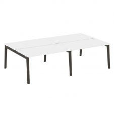 Onix Wood Рабочая станция OW.D.RS-4.3.8 Белый Бриллиант/Дуб Темный/Металл Антрацит 2760*1635*750