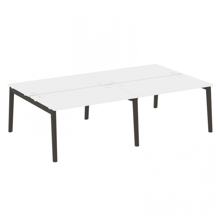 Onix Wood Рабочая станция OW.D.RS-4.3.8 Белый Бриллиант/Дуб Темный/Металл Антрацит 2760*1635*750