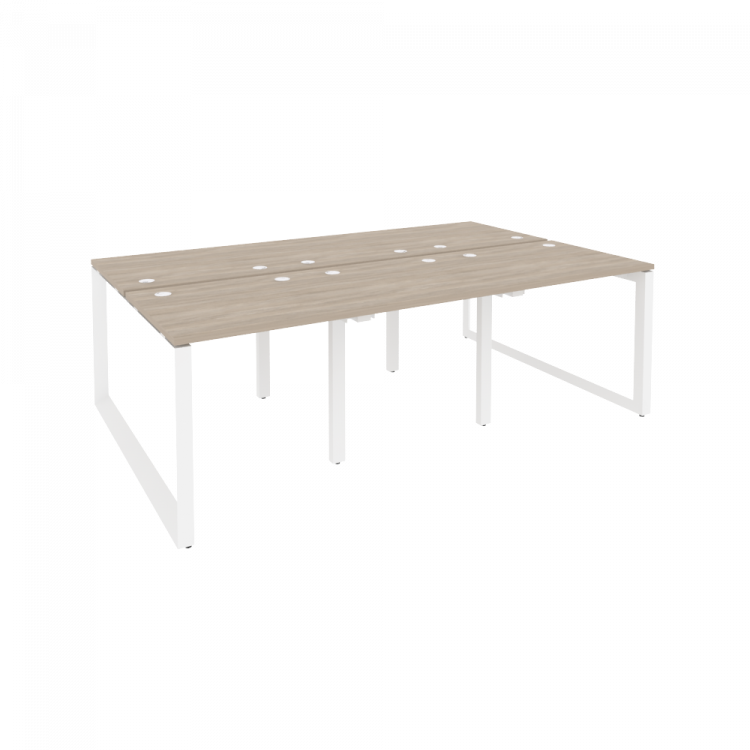 Onix Рабочая станция на О-образном м/к O.MO-D.RS-6.0.7 Дуб Аттик/Металл Белый 2340*1475*750