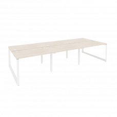 Onix Рабочая станция на О-образном м/к O.MO-D.RS-6.2.7 Денвер Светлый/Металл Белый 3540*1475*750