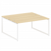 Metal System Quattro Рабочая станция на О-образном м/к 40БО.РАС-СП-2.4 Акация Лорка/Металл Белый 160