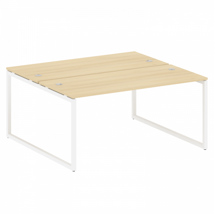 Metal System Quattro Рабочая станция на О-образном м/к 40БО.РАС-СП-2.4 Акация Лорка/Металл Белый 160