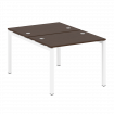 Metal System Quattro Рабочая станция на П-образном м/к 50БП.РАС-СП-2.1 Венге Цаво/Металл Белый 1000*
