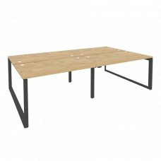 Onix Рабочая станция на О-образном м/к O.MO-D.RS-4.3.8 Тиквуд Светлый/Металл Антрацит 2760*1635*750