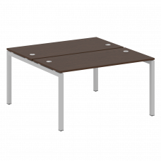 Metal System Quattro Рабочая станция на П-образном м/к 50БП.РАС-СП-2.3 Венге Цаво/Металл Серый 1400*