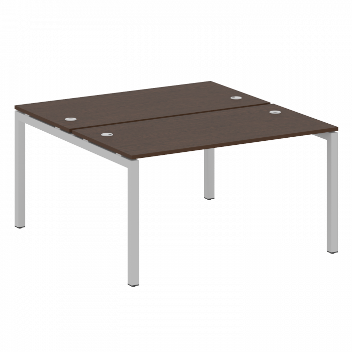 Метал Систем Куатро Рабочая станция на П-образном м/к 50БП.РАС-СП-2.3 Венге Цаво/Металл Серый 1400*1