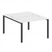Metal System Рабочая станция на П-образном м/к БП.РАС-СП-2.2 Белый/Металл Антрацит 1200*1475*750