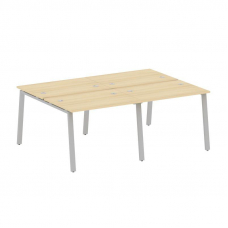 Metal System Рабочая станция на 4 места на А-образном м/к БА.СМ-4.1 Акация Лорка/Металл Серый 2000*1