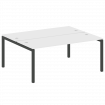 Metal System Quattro Рабочая станция на П-образном м/к 50БП.РАС-СП-2.5 Белый/Металл Антрацит 1800*14