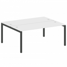 Metal System Quattro Рабочая станция на П-образном м/к 50БП.РАС-СП-2.5 Белый/Металл Антрацит 1800*14