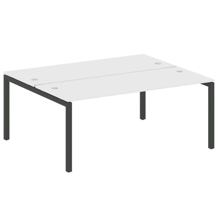Metal System Quattro Рабочая станция на П-образном м/к 50БП.РАС-СП-2.5 Белый/Металл Антрацит 1800*14