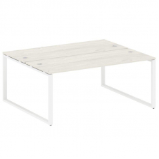 Metal System Рабочая станция на О-образном м/к БО.РАС-СП-2.5 Дуб Наварра/Металл Белый 1800*1475*750