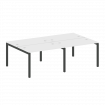 Metal System Quattro Рабочая станция на 4 места на П-образном м/к 50БП.СМ-4.2 Белый/Металл Антрацит