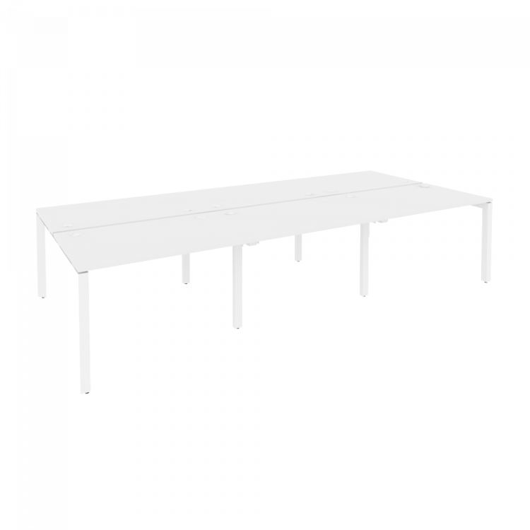 Onix Рабочая станция на П-образном м/к O.MP-D.RS-6.2.8 Белый Бриллиант/Металл Белый 3540*1635*750