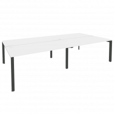 Onix Рабочая станция на П-образном м/к O.MP-D.RS-4.4.8 Белый Бриллиант/Металл Антрацит 3160*1635*750