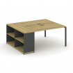 Concept Рабочая станция с опорным стеллажом CN.DRS-204 Дуб Винченцо/Антрацит/Металл Антрацит 2000*14