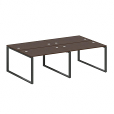 Metal System Рабочая станция на 4 места на О-образном м/к БО.СМ-4.2 Венге Цаво/Металл Антрацит 2400*