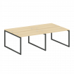 Metal System Quattro Рабочая станция на 4 места на О-образном м/к 40БО.СМ-4.2 Акация Лорка/Металл Ан