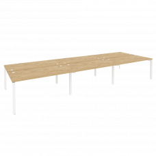 Onix Рабочая станция на П-образном м/к O.MP-D.RS-6.4.8 Тиквуд Светлый/Металл Белый 4740*1635*750