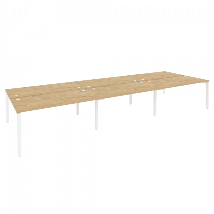 Onix Рабочая станция на П-образном м/к O.MP-D.RS-6.4.8 Тиквуд Светлый/Металл Белый 4740*1635*750