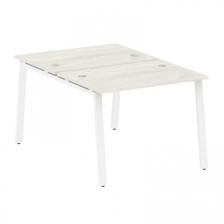 Metal System Рабочая станция на А-образном м/к БА.РАС-СП-2.1 Дуб Наварра/Металл Белый 1000*1475*750