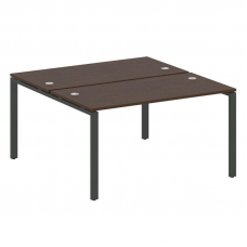 Metal System Рабочая станция на П-образном м/к БП.РАС-СП-2.3 Венге Цаво/Металл Антрацит 1400*1475*75