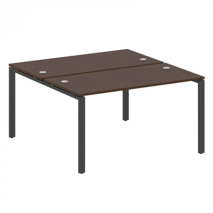 Metal System Рабочая станция на П-образном м/к БП.РАС-СП-2.3 Венге Цаво/Металл Антрацит 1400*1475*75
