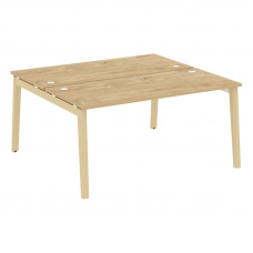 Onix Wood Рабочая станция OW.D.RS-2.4.7 Тиквуд Светлый/Дуб Светлый/Металл Белый 1580*1475*750