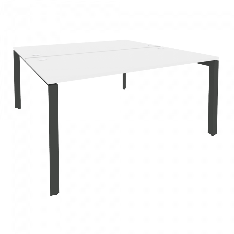 Onix Рабочая станция на П-образном м/к O.MP-D.RS-2.4.8 Белый Бриллиант/Металл Антрацит 1580*1635*750