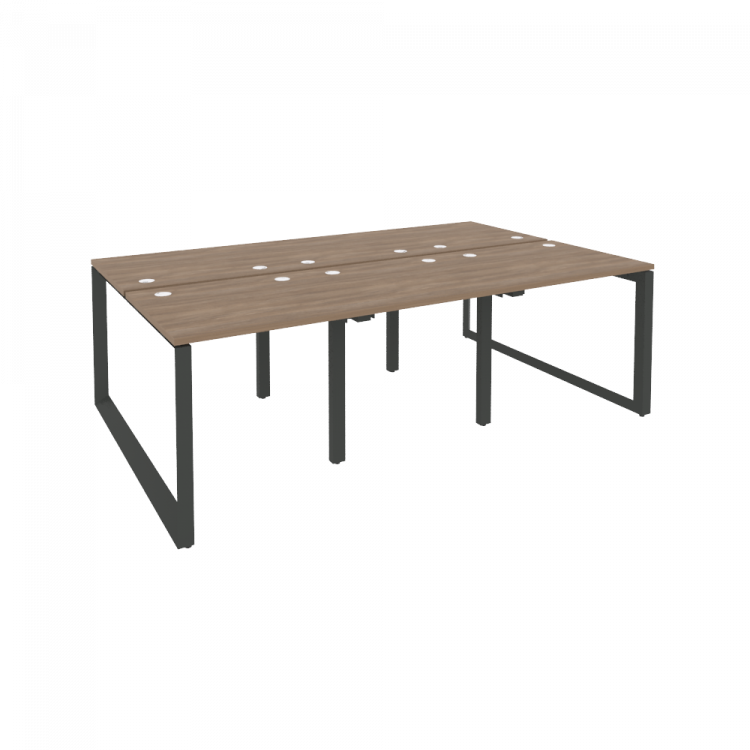Onix Рабочая станция на О-образном м/к O.MO-D.RS-6.0.7 Дуб Аризона/Металл Антрацит 2340*1475*750