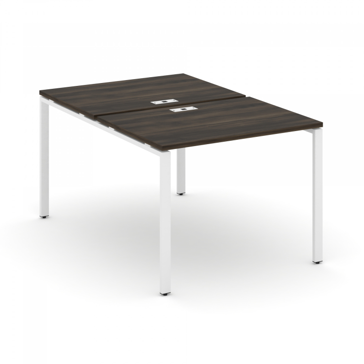 Concept Рабочая станция на 2 места CN.DRS-001 Дуб Мали/Металл Белый 980*1480*750