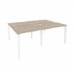 Onix Рабочая станция на П-образном м/к O.MP-D.RS-4.1.7 Дуб Аттик/Металл Белый 1960*1475*750