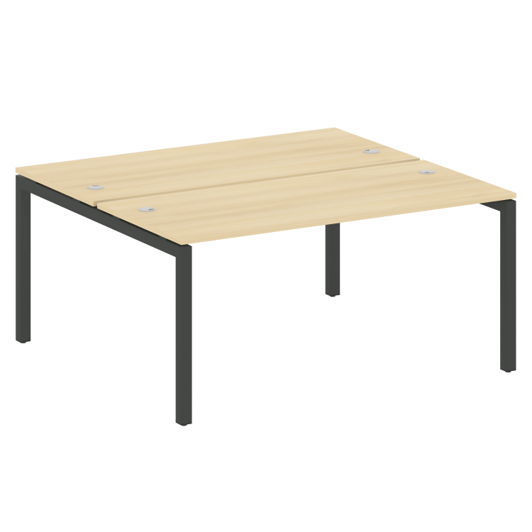 Metal System Quattro Рабочая станция на П-образном м/к 50БП.РАС-СП-2.4 Акация Лорка/Металл Антрацит