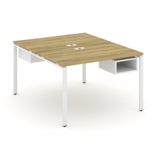 Concept Рабочая станция 2 сторонняя с подвесными тумбами на 2 места CN.DRS-102 Дуб Винченцо/Белый Бр