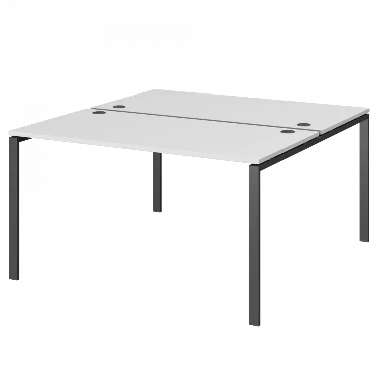 Бенч двойной на 2 рабочих места АМБ-005 Белый/Антрацит 1800x1496x760 Арго-М