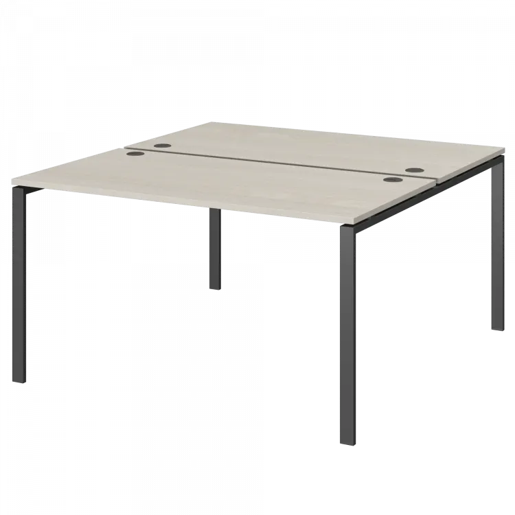 Бенч двойной на 2 рабочих места АМБ-003.60 Ясень шимо/Антрацит 1400x1236x760 Арго-М