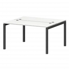 Бенч двойной на металлокаркасе СМС2-П-10К.120.Пр50 Белый/Антрацит 1000x1236x750 Смарт