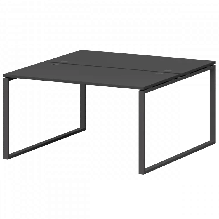 Бенч двойной на металлокаркасе СМС2-О-16К.149.Пр25 Графит/Антрацит 1600x1496x750 Смарт
