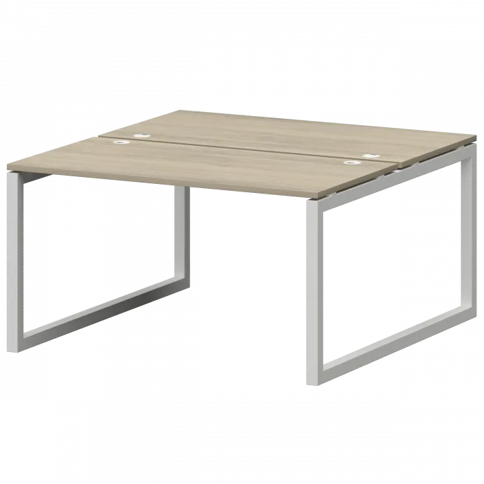 Бенч двойной на металлокаркасе СМС2-О-12К.149.Пр50 Кронберг/Белый 1200x1496x750 Смарт