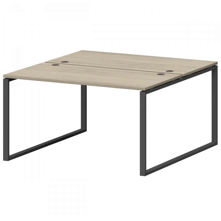 Бенч двойной на металлокаркасе СМС2-О-18К.149.Пр25 Кронберг/Антрацит 1800x1496x750 Смарт